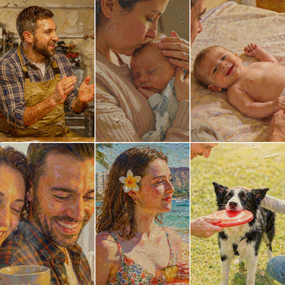 Custom 3D Texture Oil Painting (Contact for Shipping Cost)